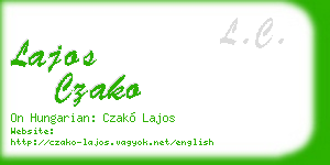 lajos czako business card